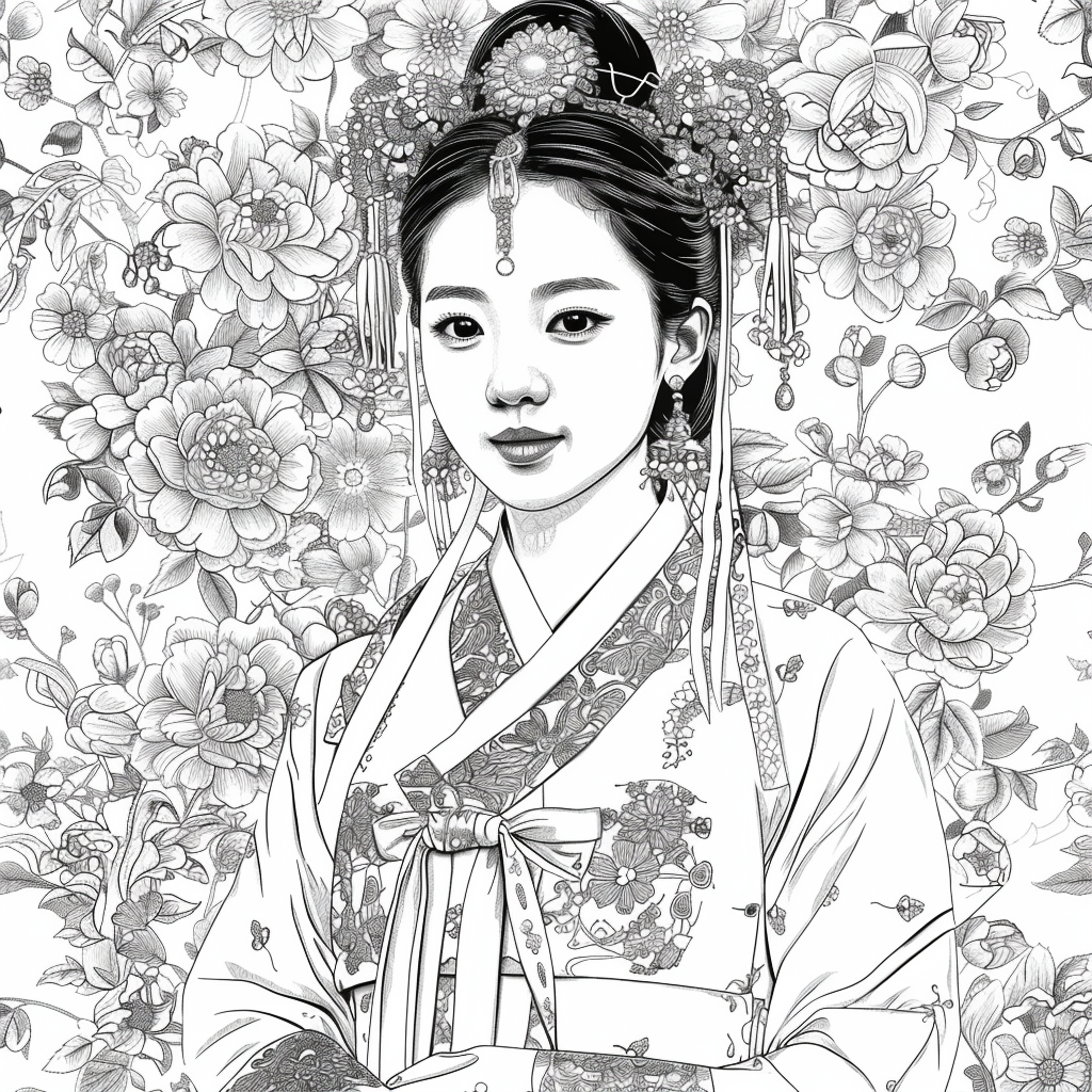 Crimson Elegance: The Korean Bride in Red Hanbok
