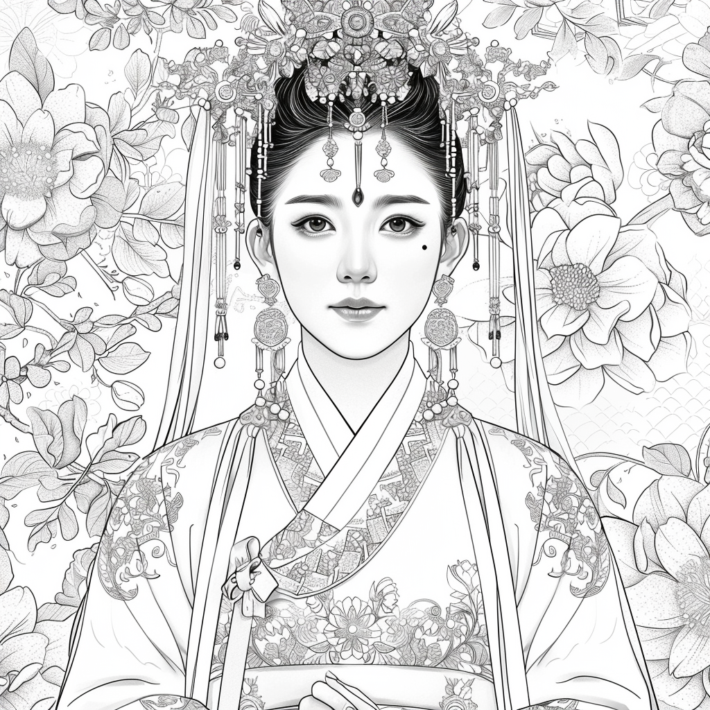 Crimson Elegance: The Korean Bride in Red Hanbok