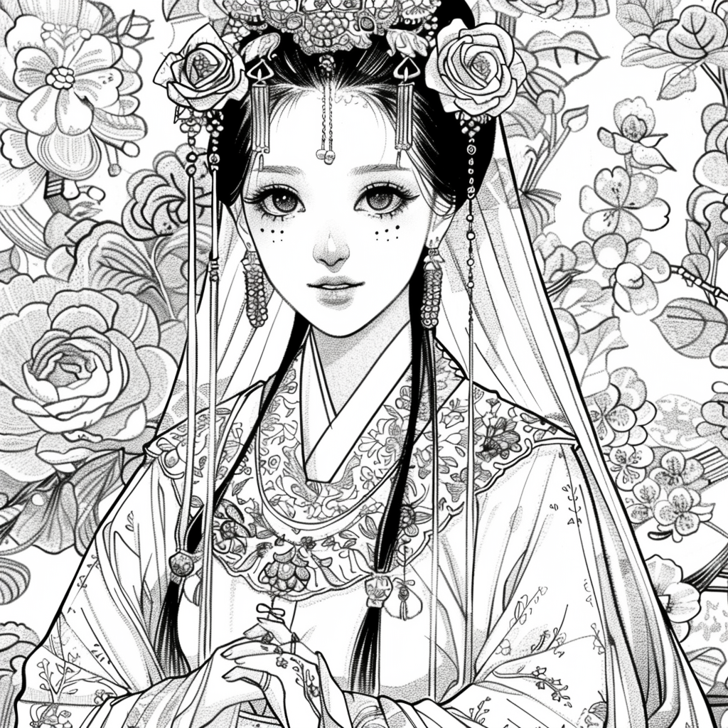 Crimson Elegance: The Korean Bride in Red Hanbok