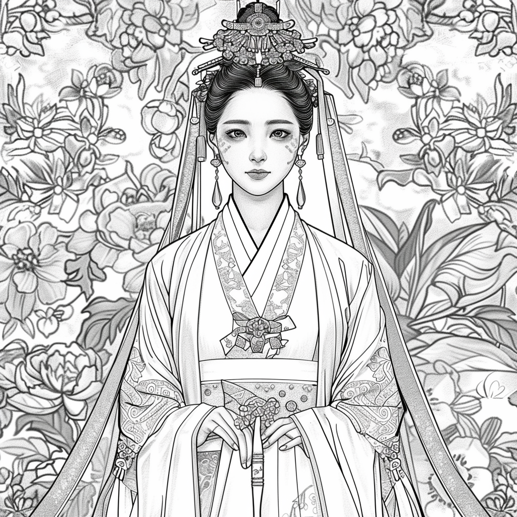 Crimson Elegance: The Korean Bride in Red Hanbok