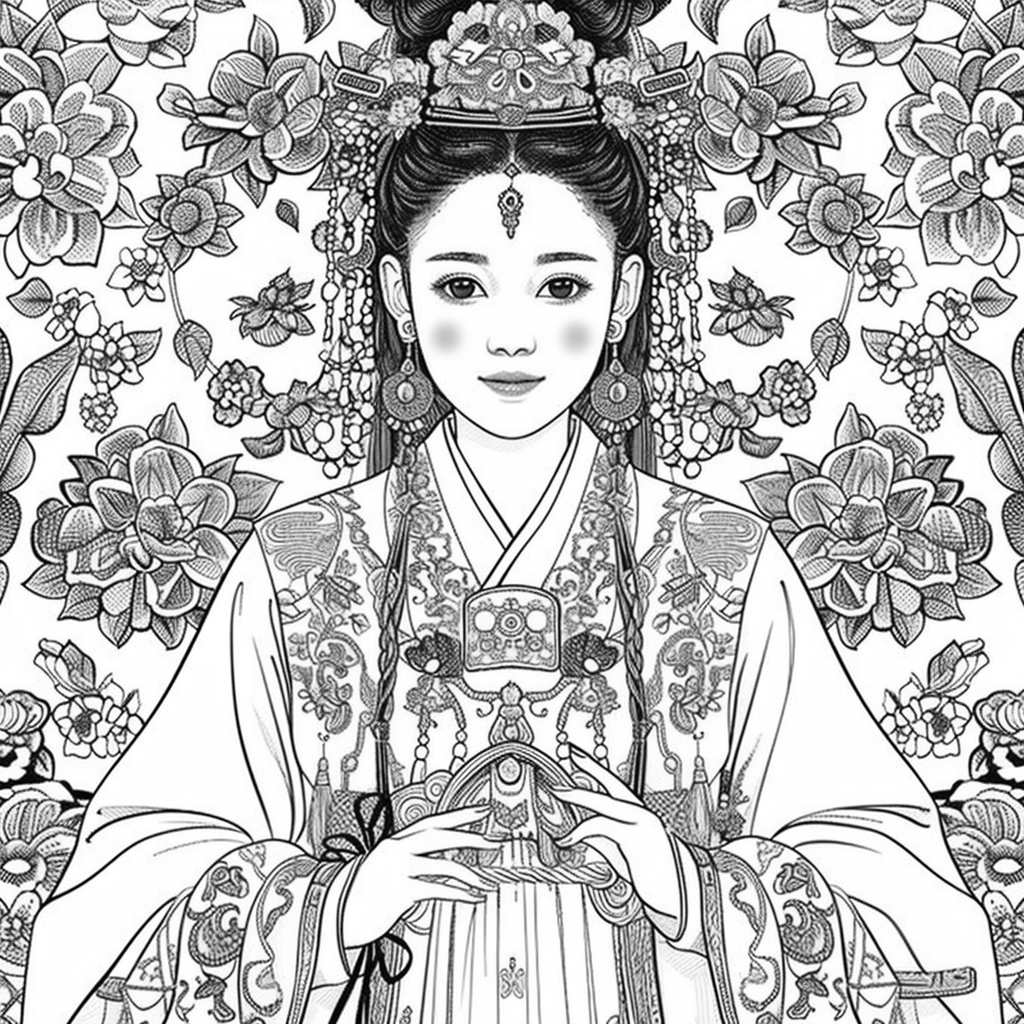 Crimson Elegance: The Korean Bride in Red Hanbok