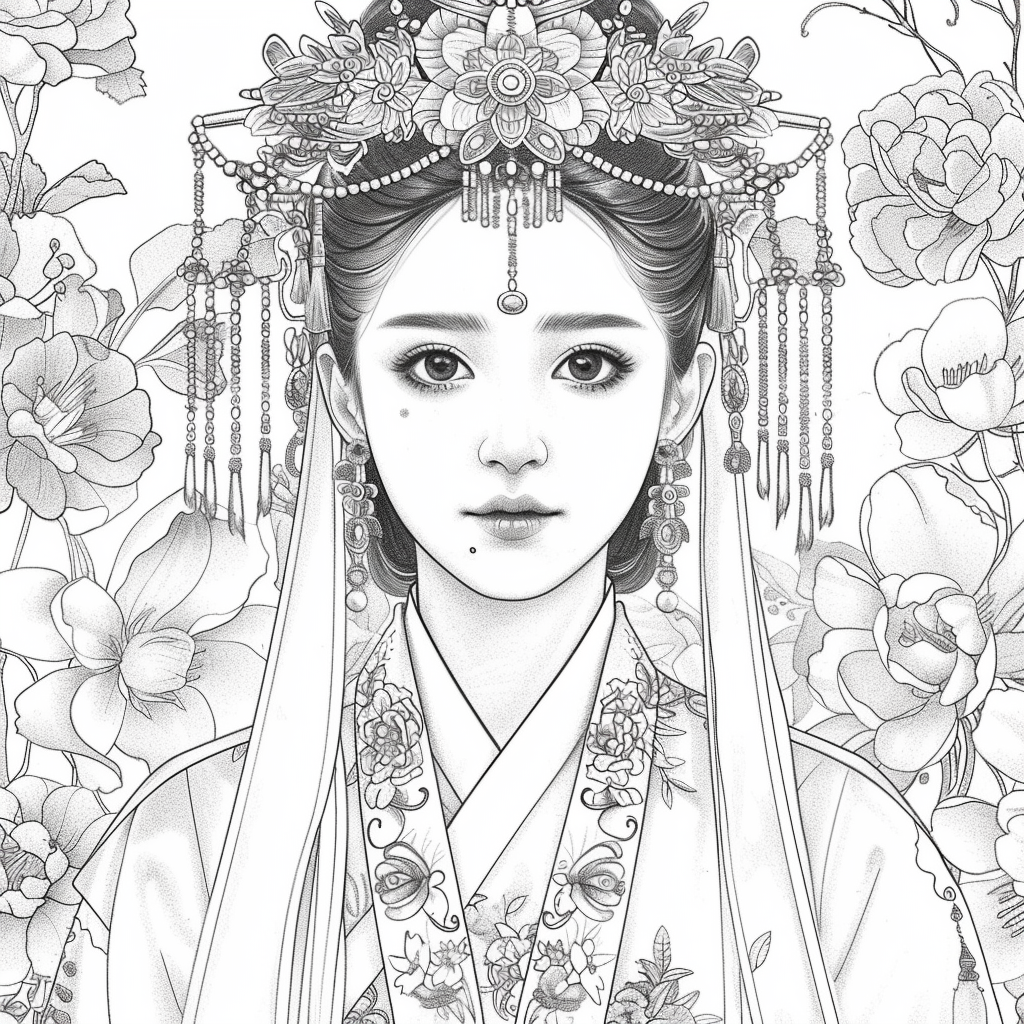 Crimson Elegance: The Korean Bride in Red Hanbok