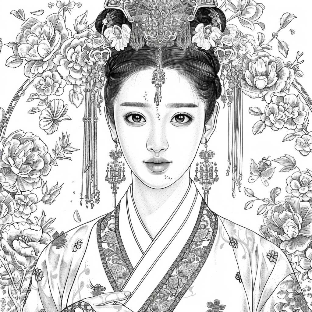 Crimson Elegance: The Korean Bride in Red Hanbok