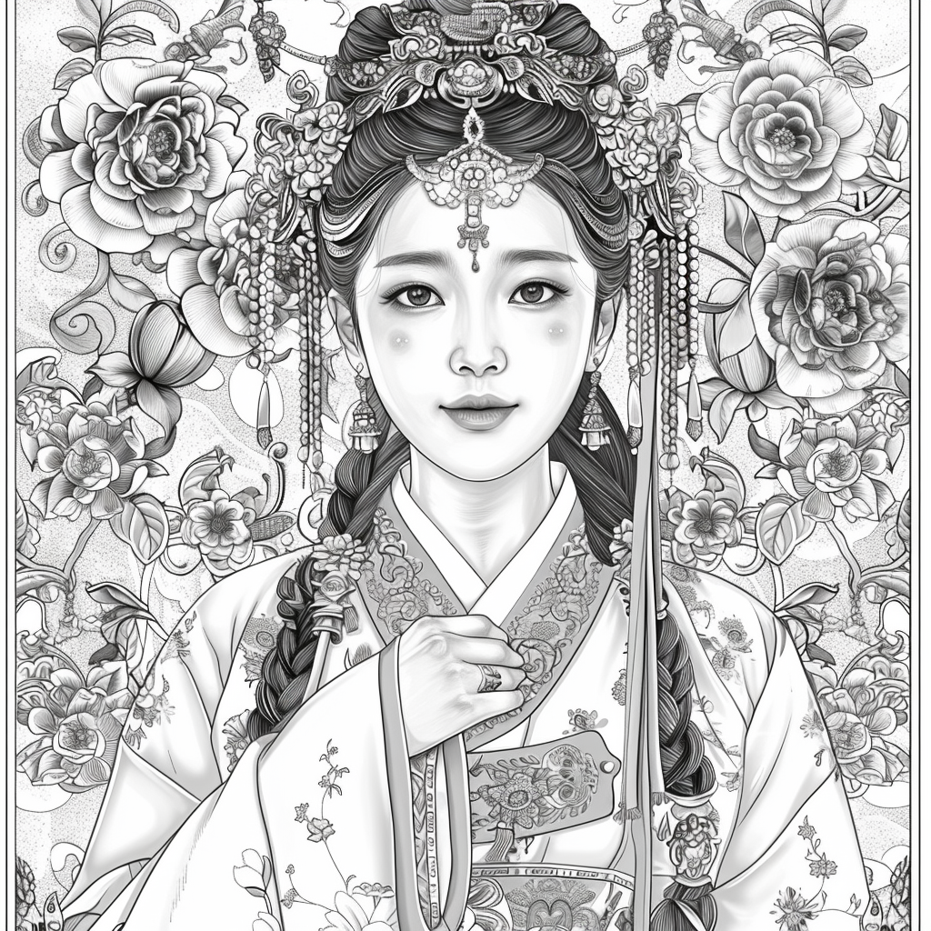 Blossom Crown: The Korean Bride of Radiant Traditions