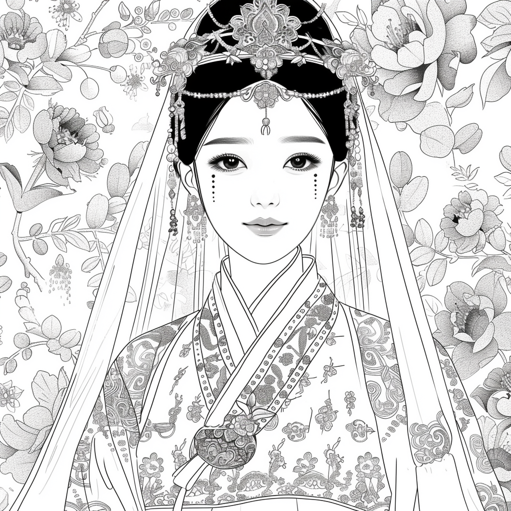 Blossom Crown: The Korean Bride of Radiant Traditions