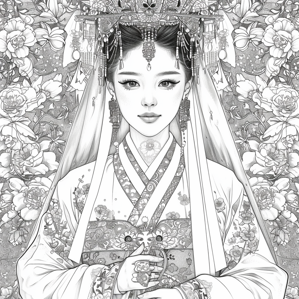 Blossom Crown: The Korean Bride of Radiant Traditions