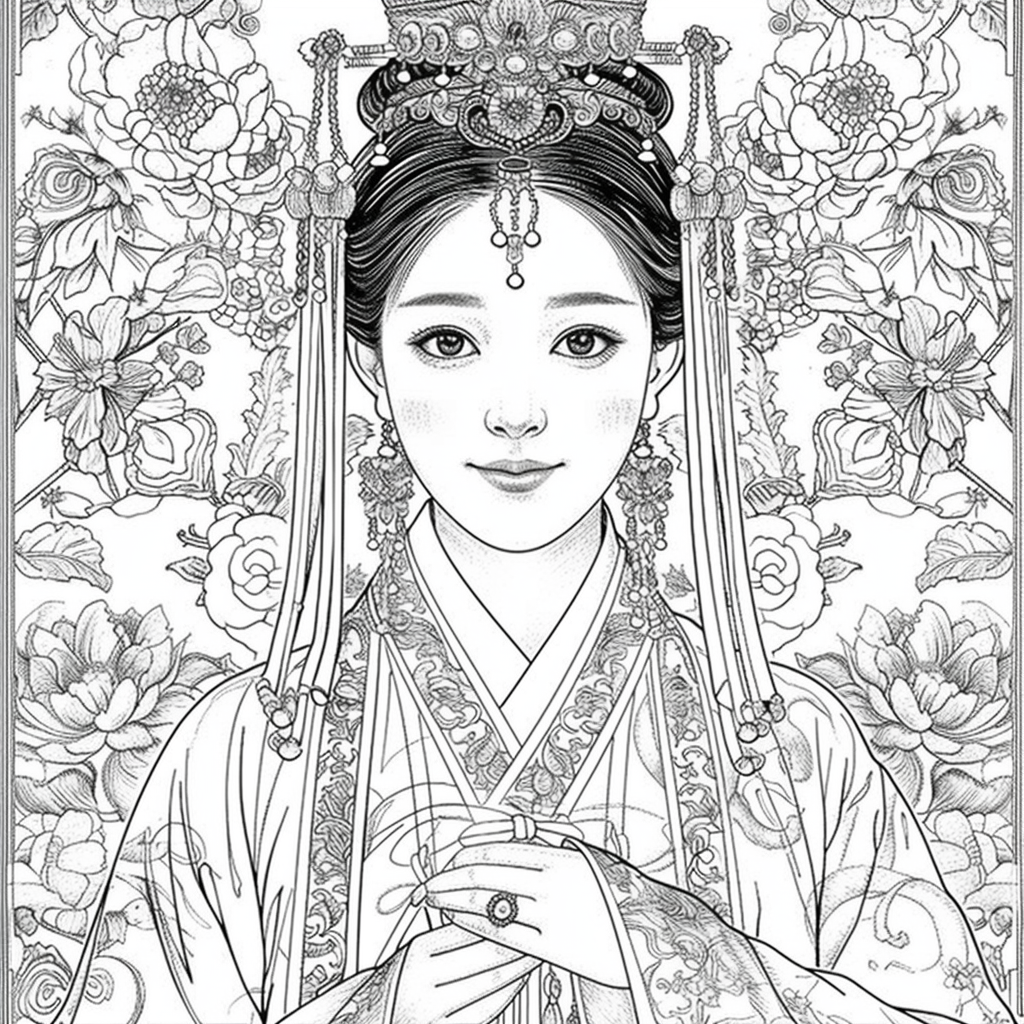Blossom Crown: The Korean Bride of Radiant Traditions