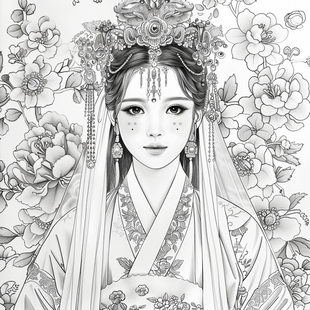 Blossom Crown: The Korean Bride of Radiant Traditions