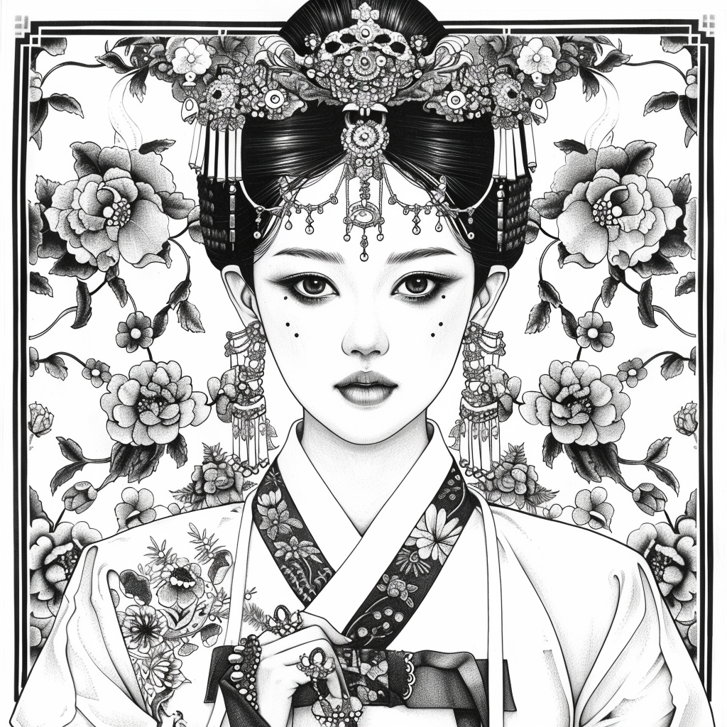 Blossom Crown: The Korean Bride of Radiant Traditions