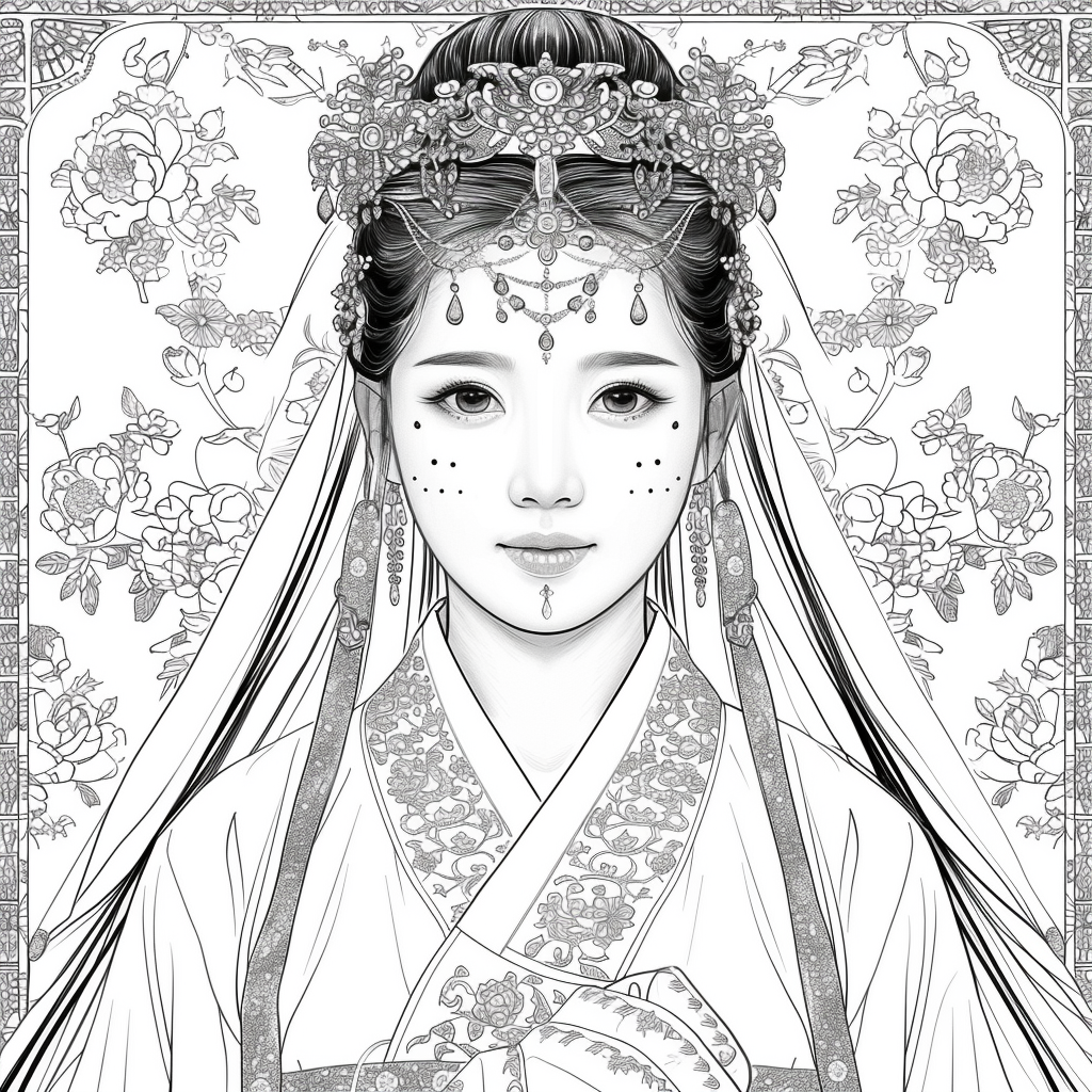 Blossom Crown: The Korean Bride of Radiant Traditions