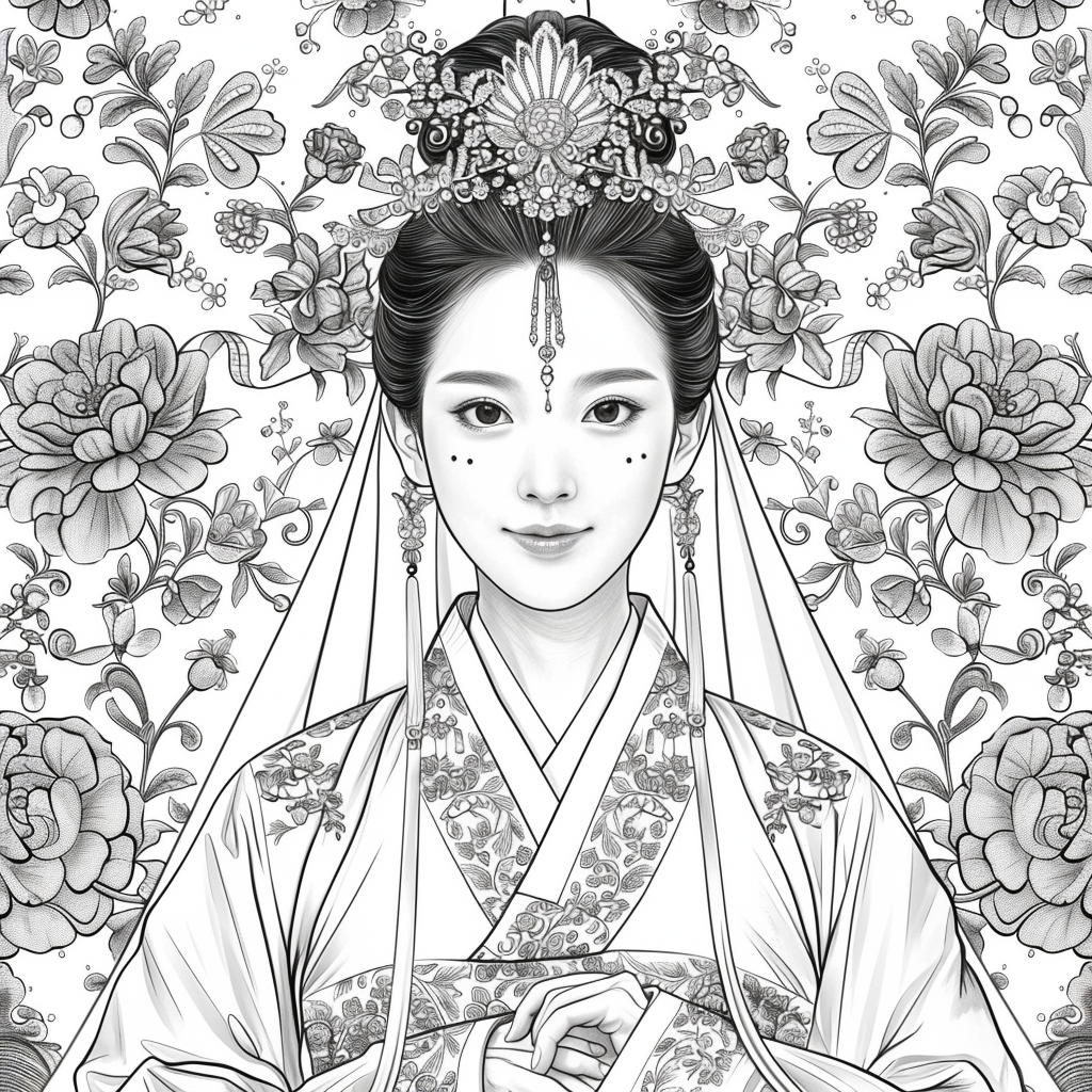 Blossom Crown: The Korean Bride of Radiant Traditions