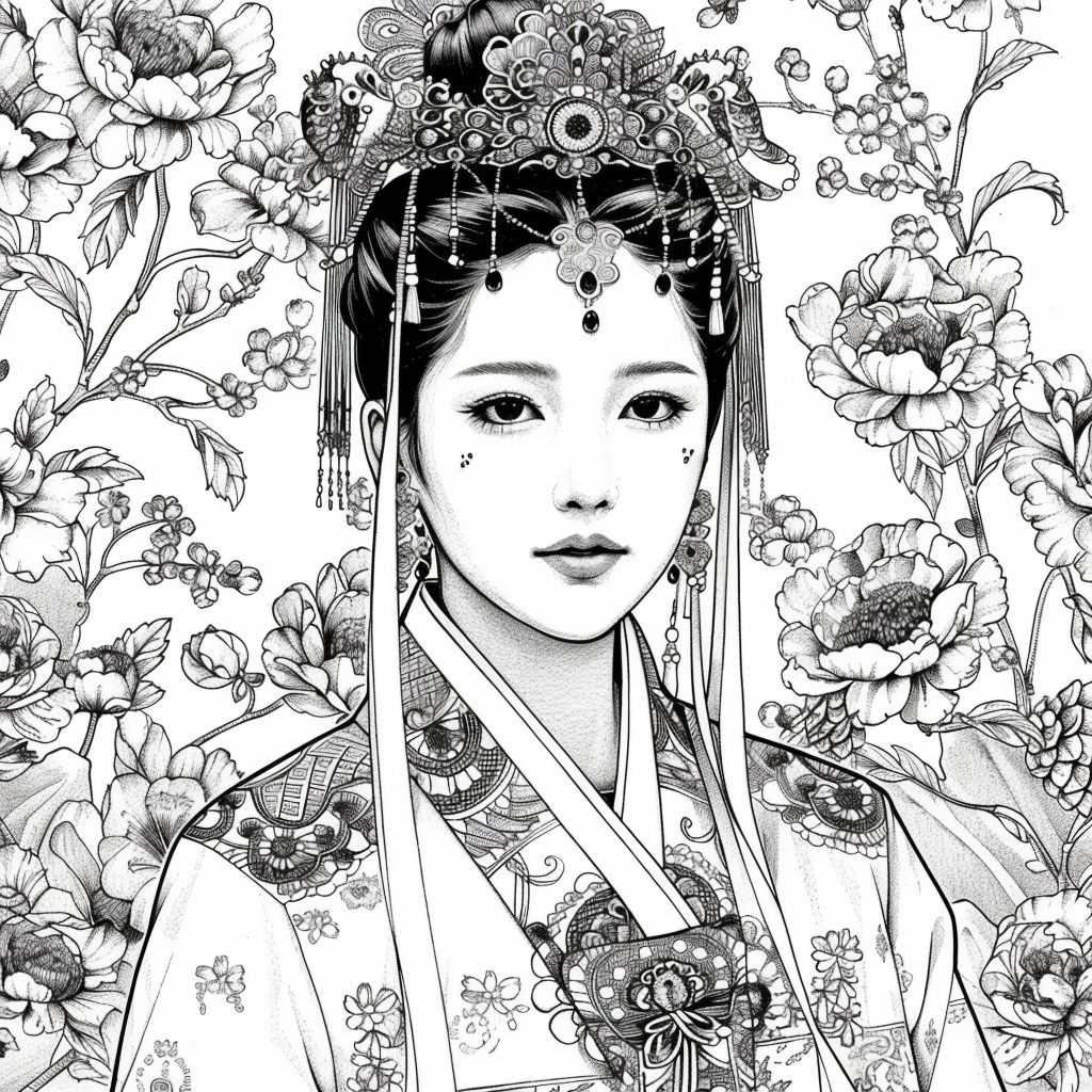 Blossom Crown: The Korean Bride of Radiant Traditions