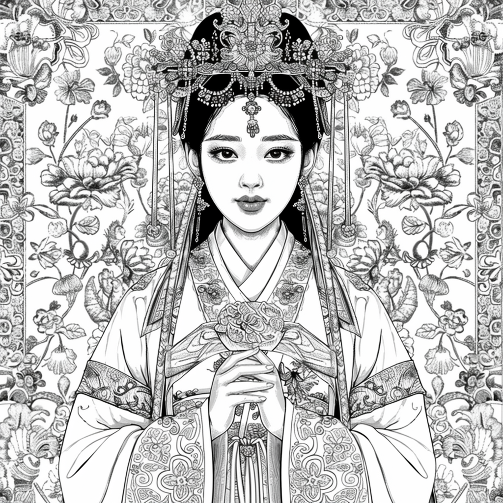 Blossom Crown: The Korean Bride of Radiant Traditions