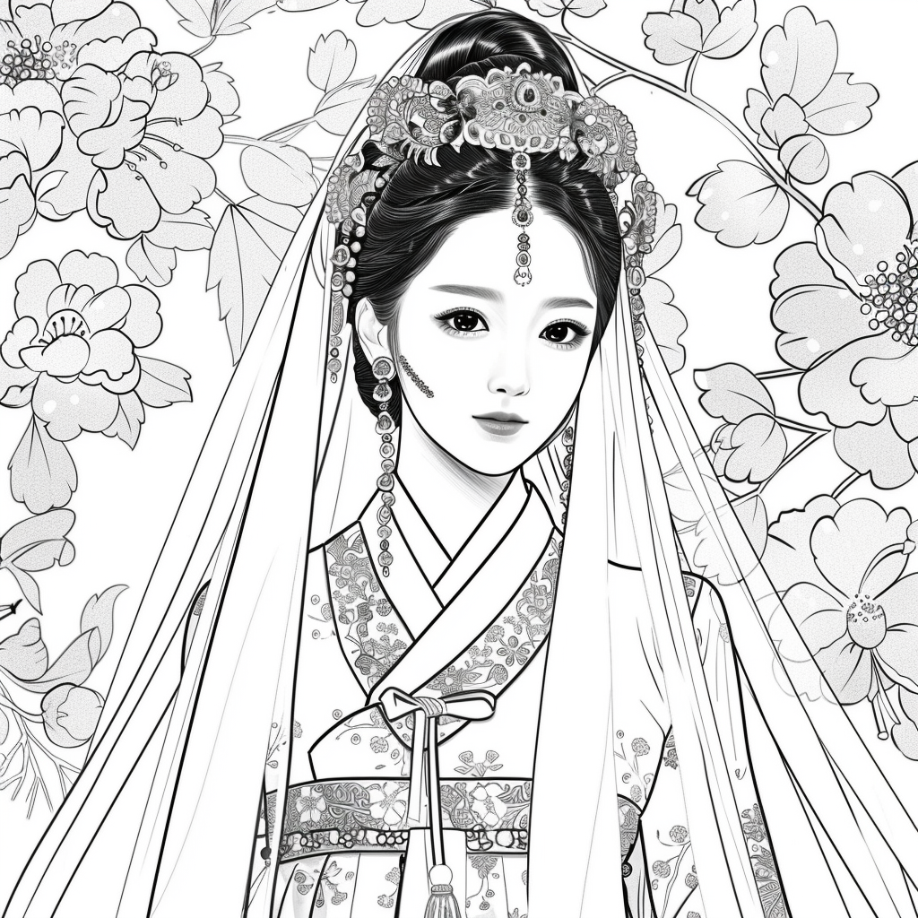 Blossom Crown: The Korean Bride of Radiant Traditions