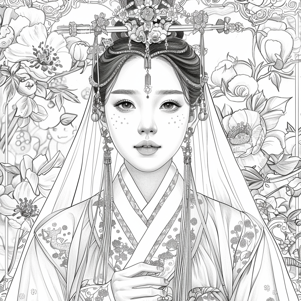 Blossom Crown: The Korean Bride of Radiant Traditions
