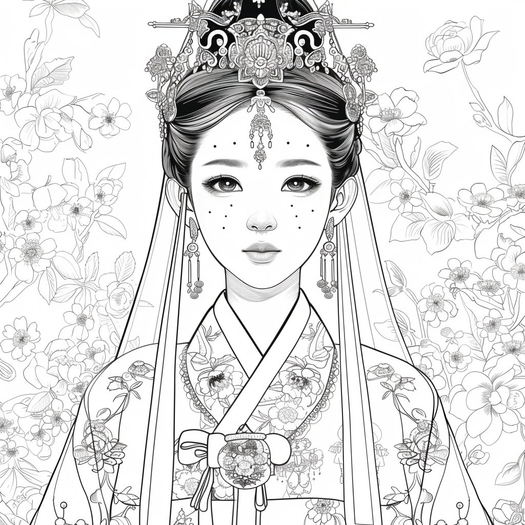 Blossom Crown: The Korean Bride of Radiant Traditions