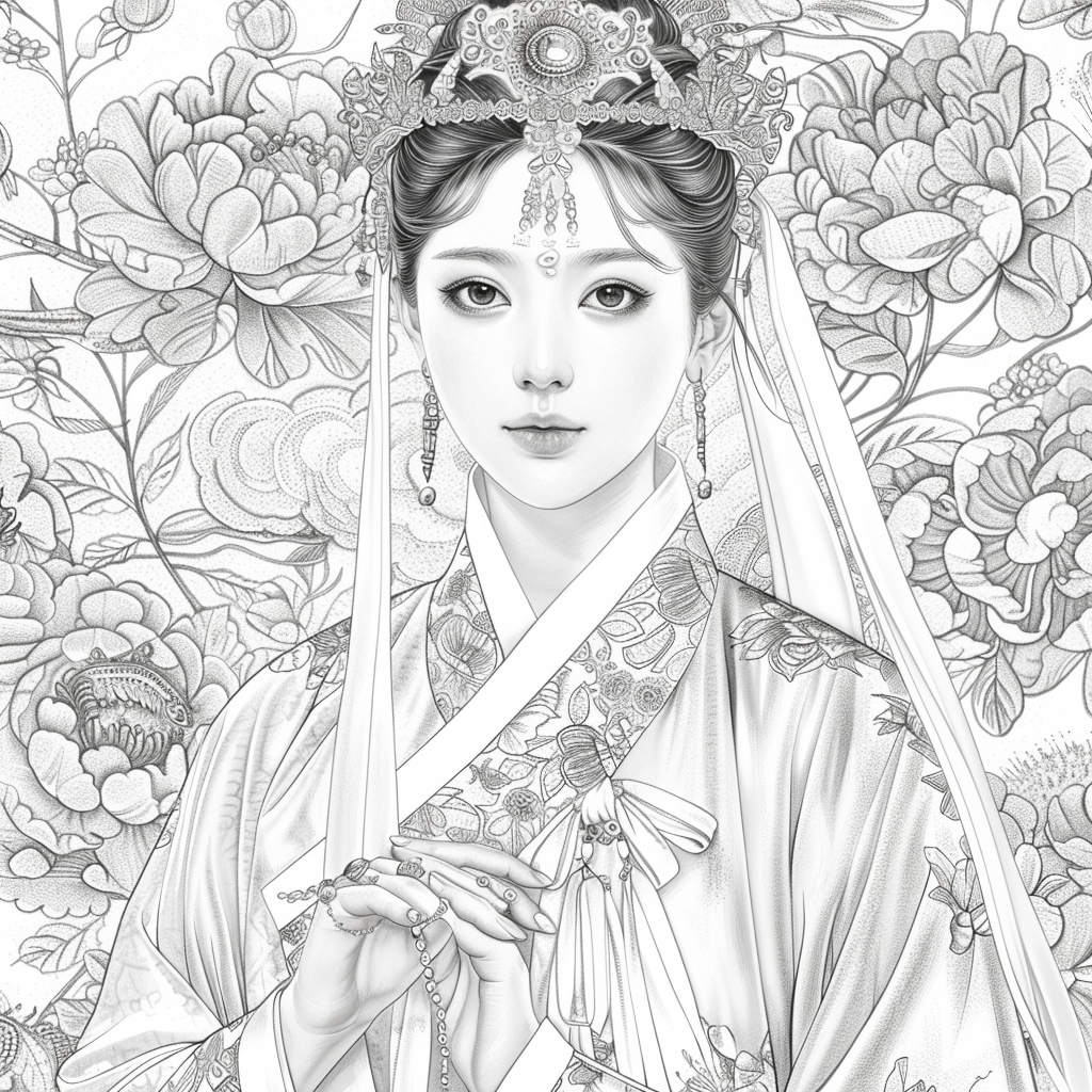 Blossom Crown: The Korean Bride of Radiant Traditions