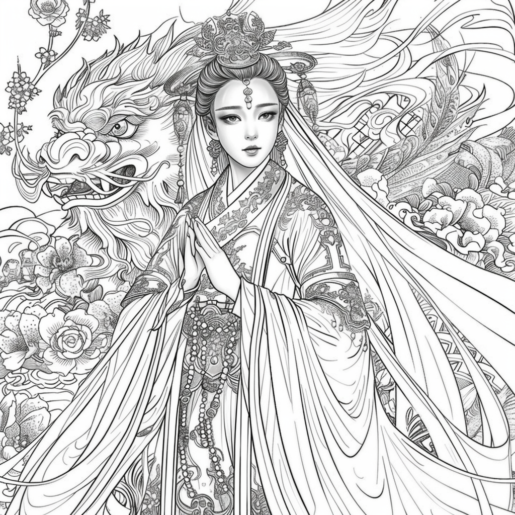 Divine Harmony: The Dragon-Guarded Empress