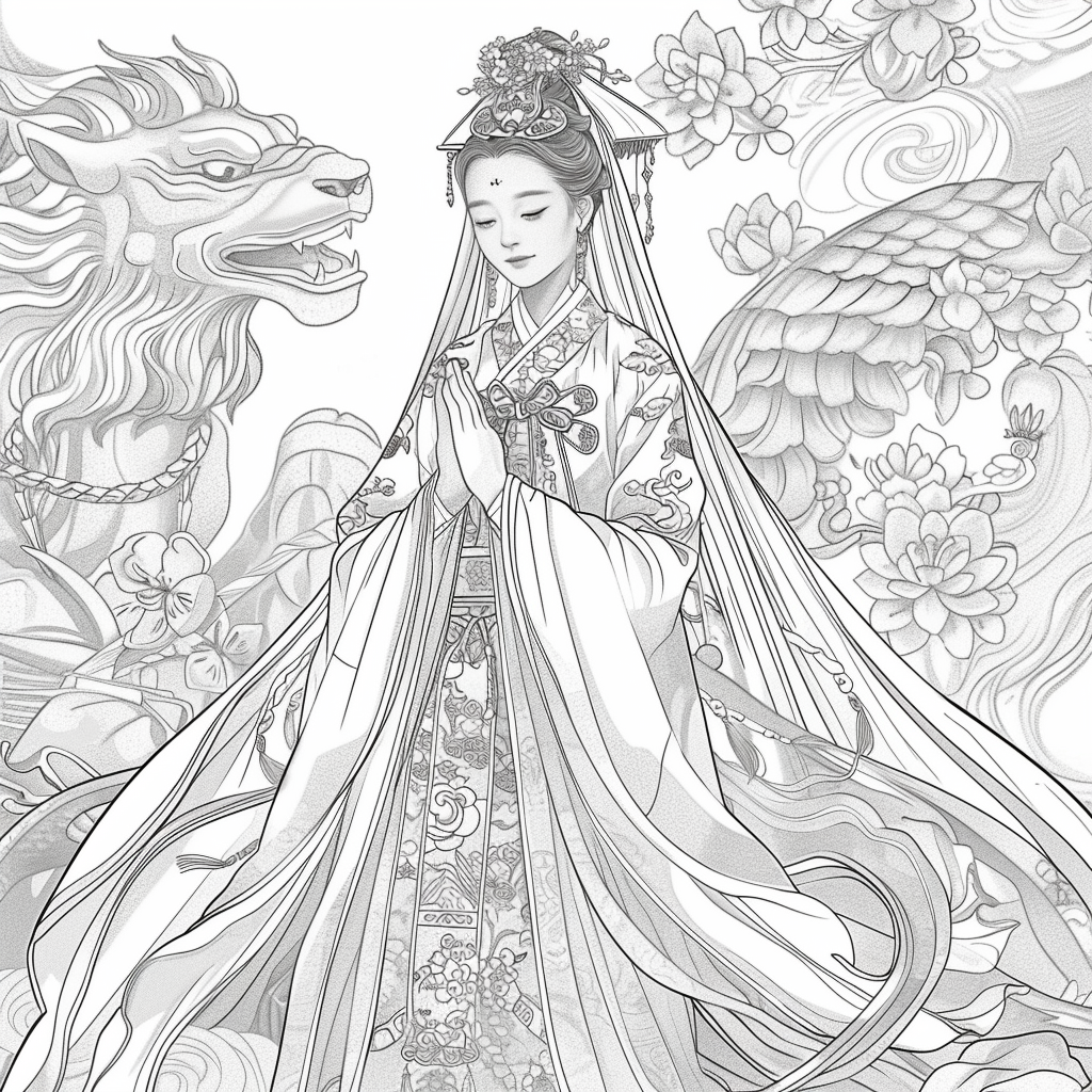 Divine Harmony: The Dragon-Guarded Empress