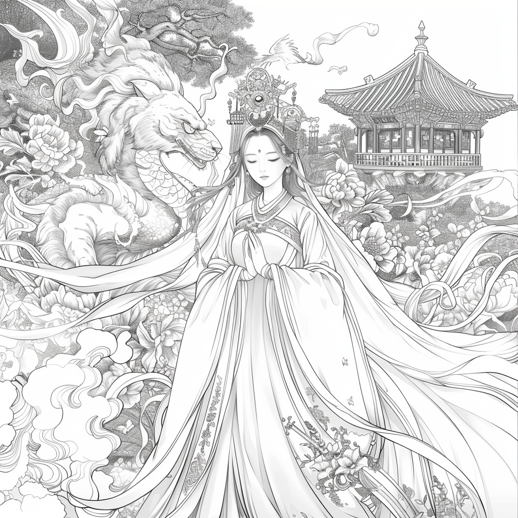 Divine Harmony: The Dragon-Guarded Empress