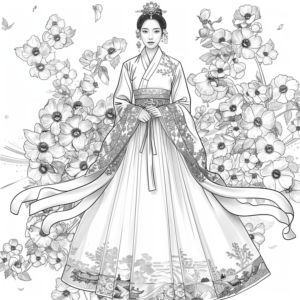 Ethereal Grace: The Modern Hanbok Muse