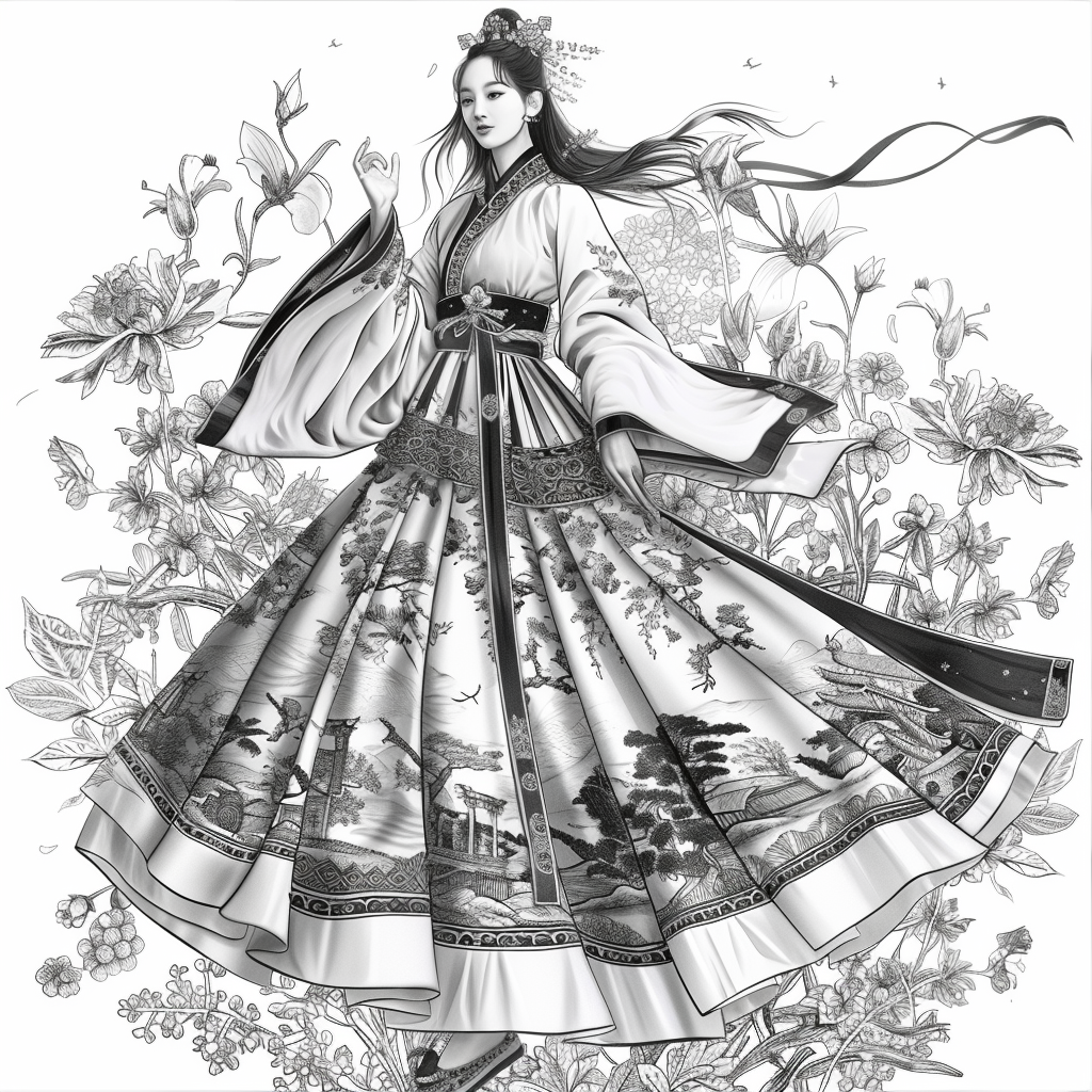 Ethereal Grace: The Modern Hanbok Muse