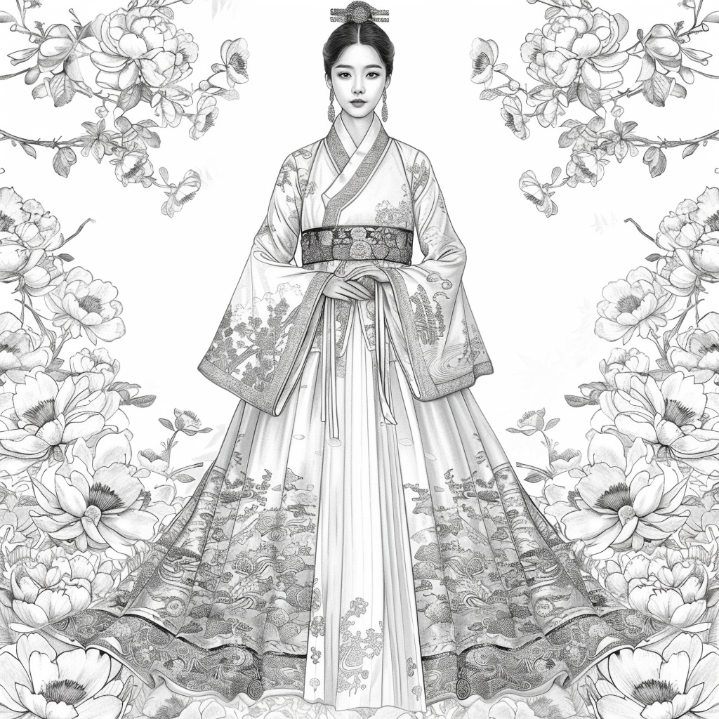 Ethereal Grace: The Modern Hanbok Muse
