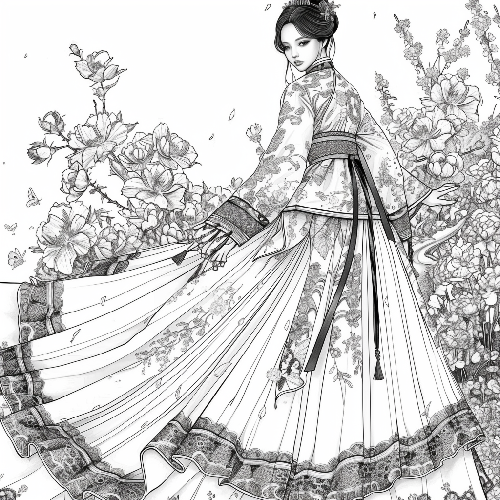 Ethereal Grace: The Modern Hanbok Muse