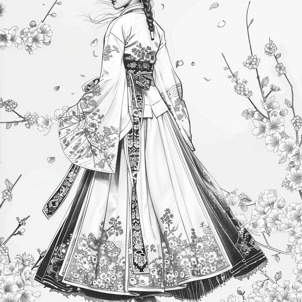 Ethereal Grace: The Modern Hanbok Muse