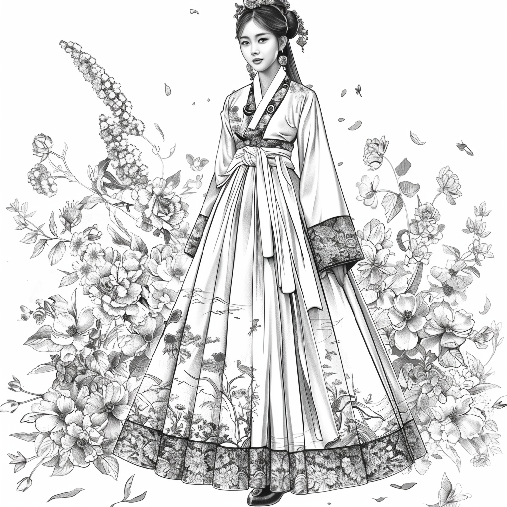 Ethereal Grace: The Modern Hanbok Muse
