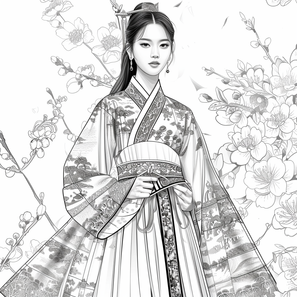 Ethereal Grace: The Modern Hanbok Muse