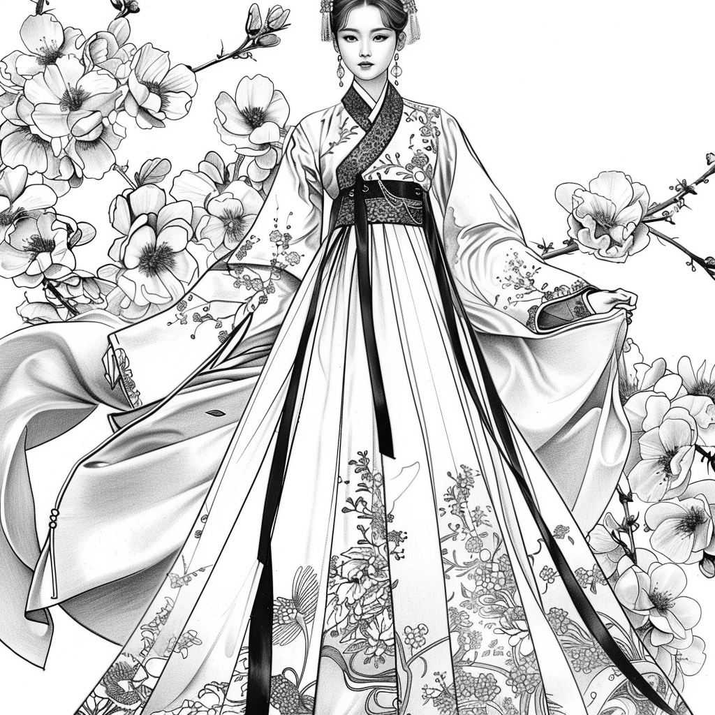 Ethereal Grace: The Modern Hanbok Muse