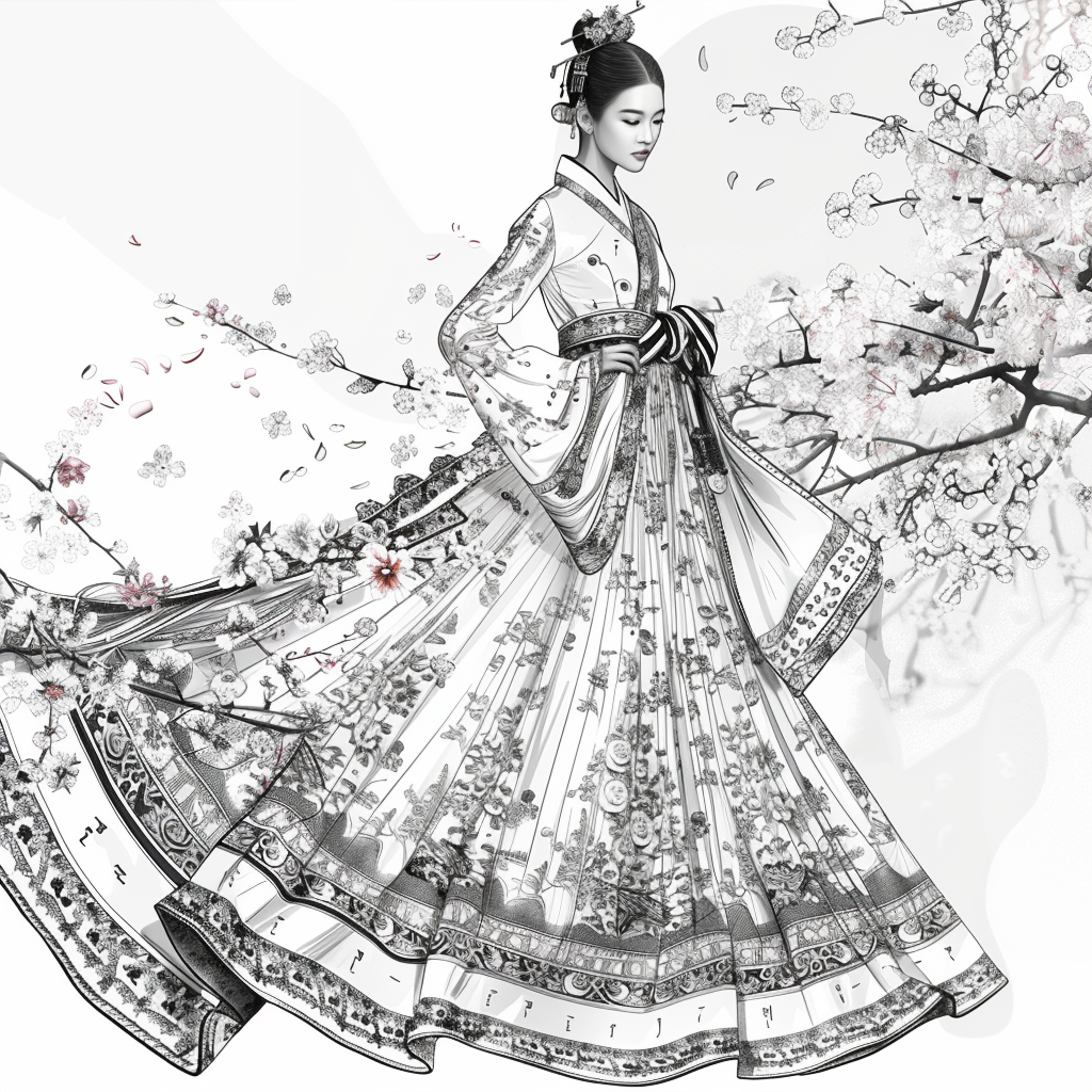 Dance of Blossoms and Silk