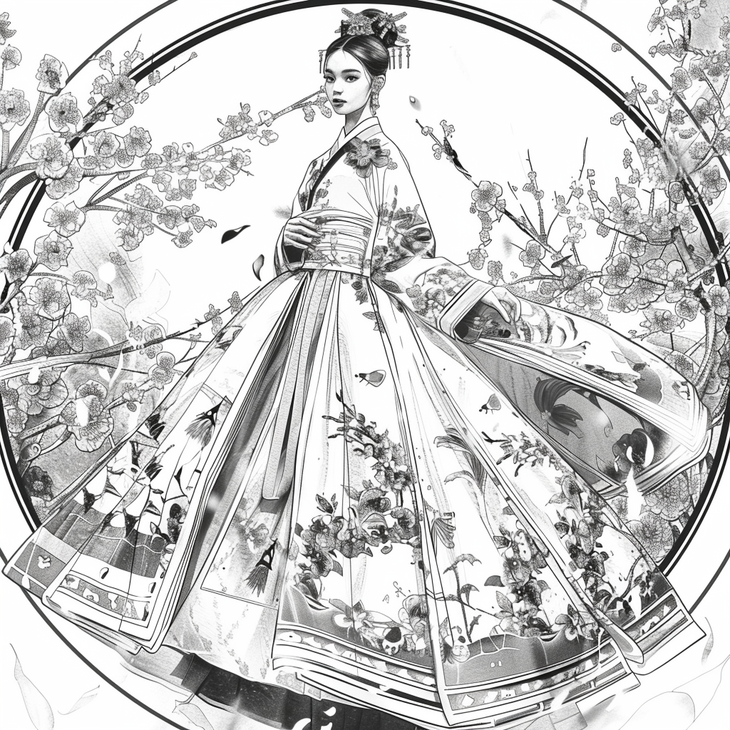 Dance of Blossoms and Silk