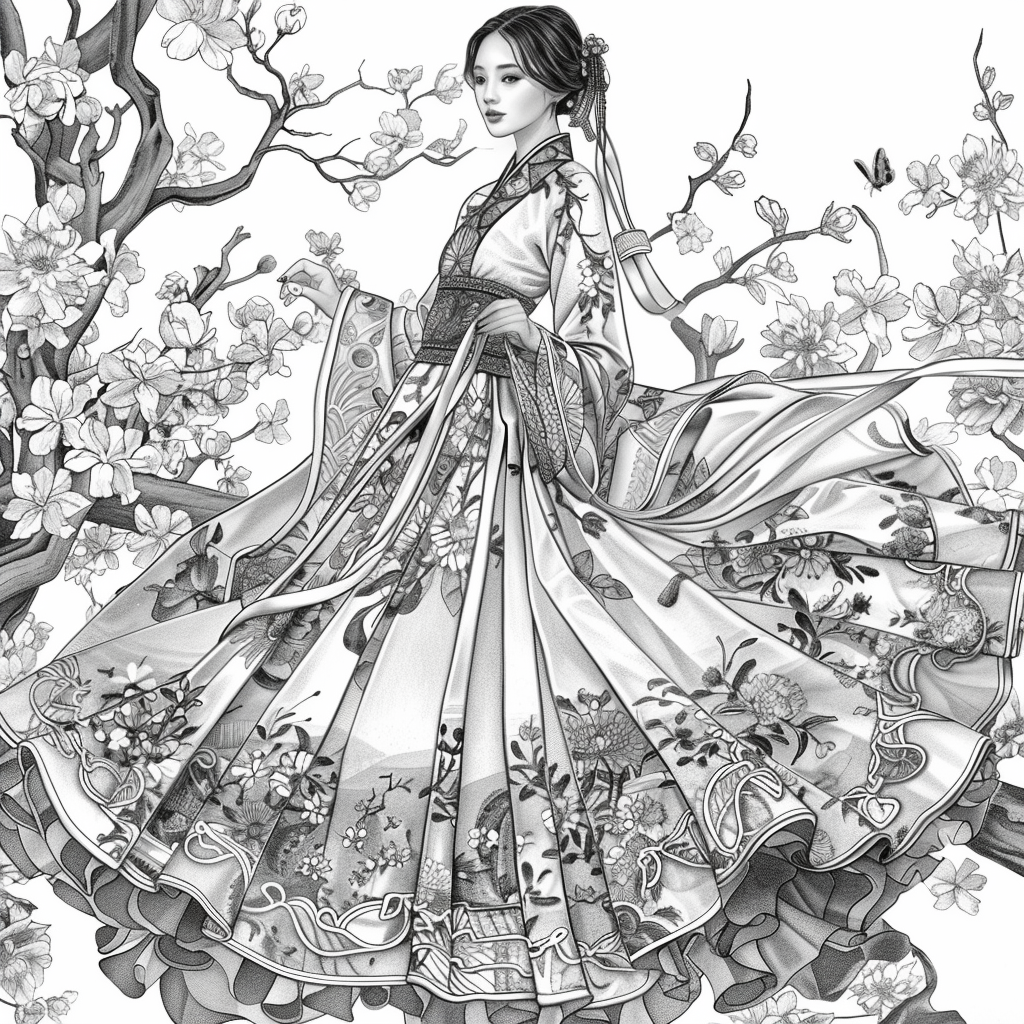 Dance of Blossoms and Silk