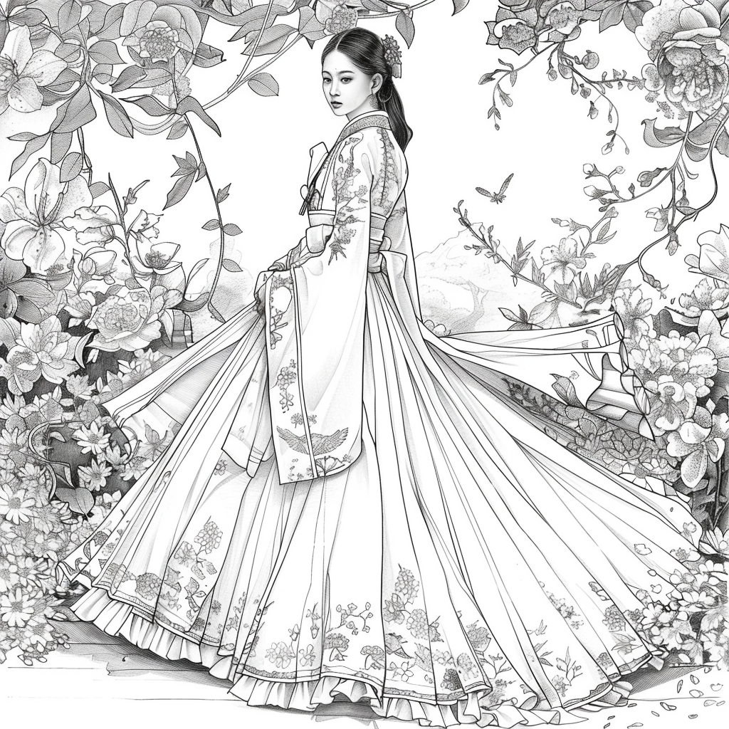 Ethereal Grace: The Modern Hanbok Muse