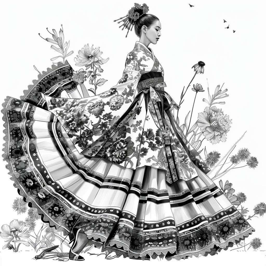 Dance of Blossoms and Silk