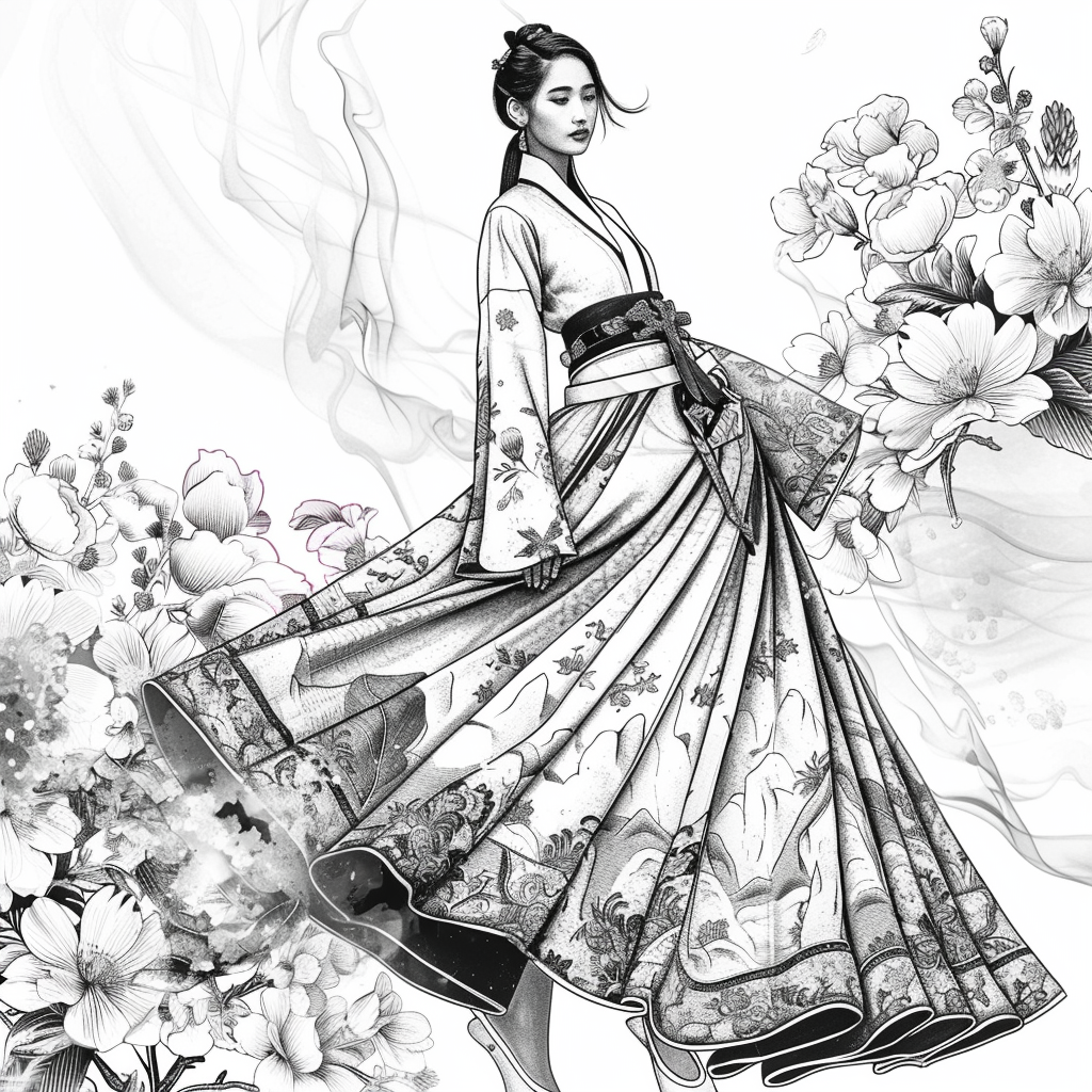 Dance of Blossoms and Silk