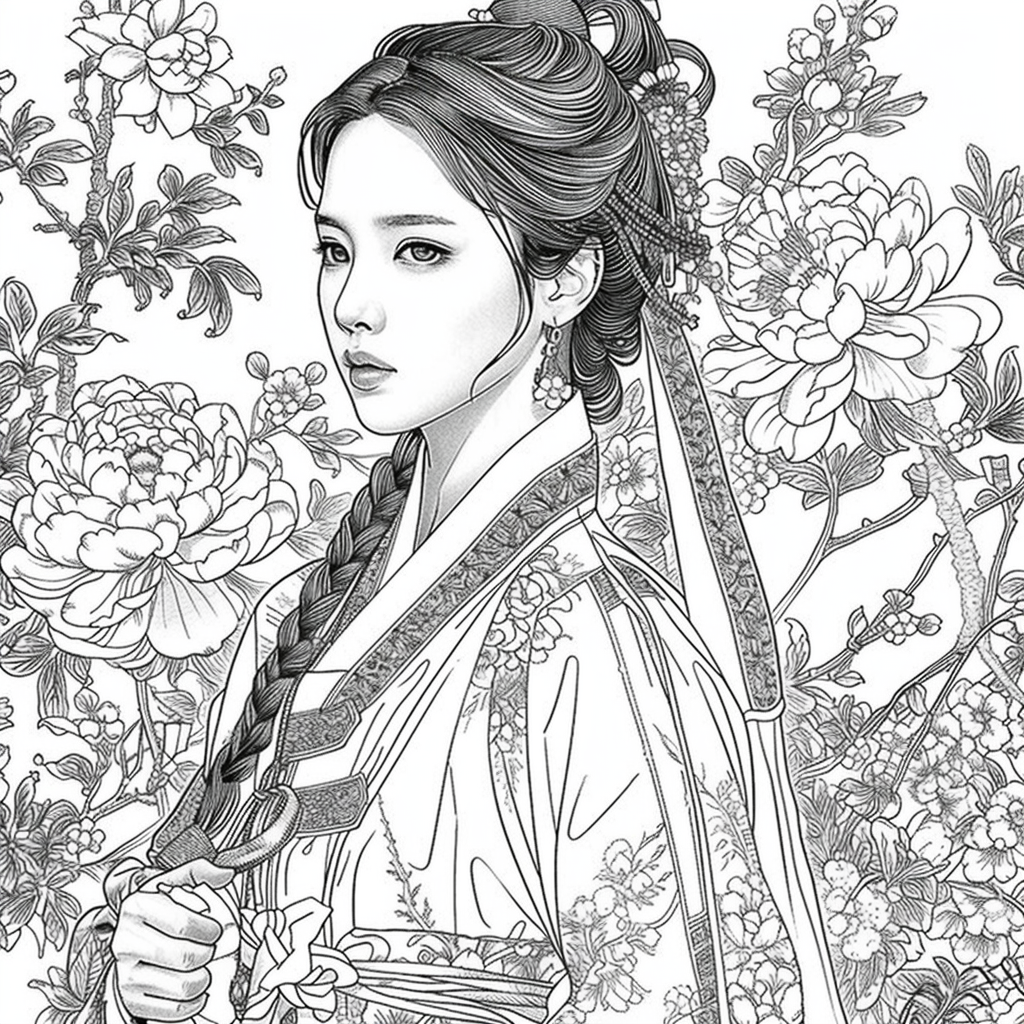 Golden Grace: Portrait of a Korean Lady