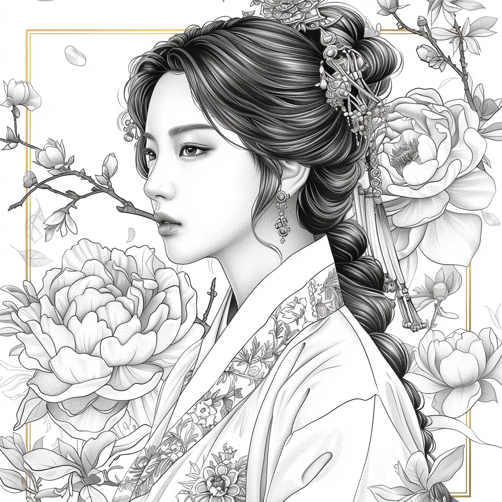 Golden Grace: Portrait of a Korean Lady