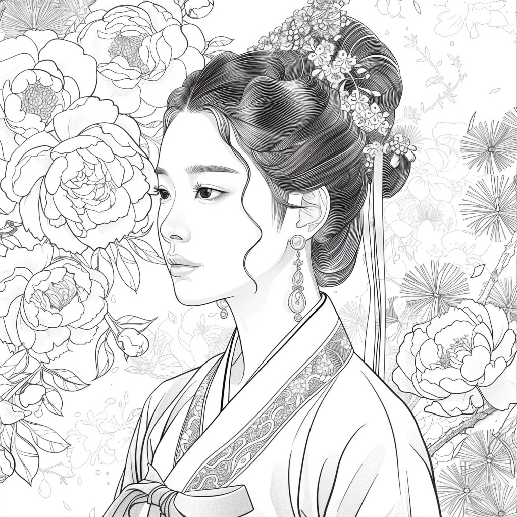 Floral hanbok