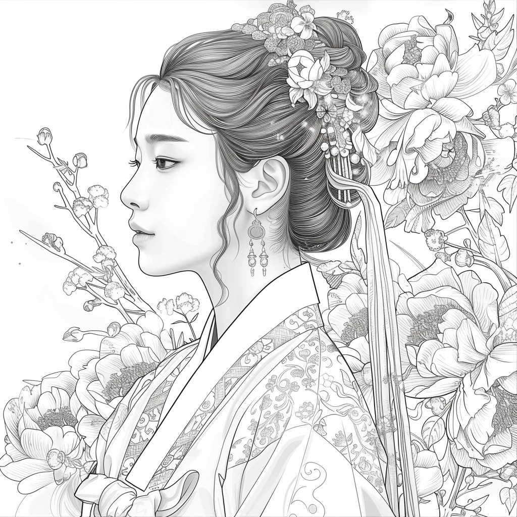 Golden Grace: Portrait of a Korean Lady