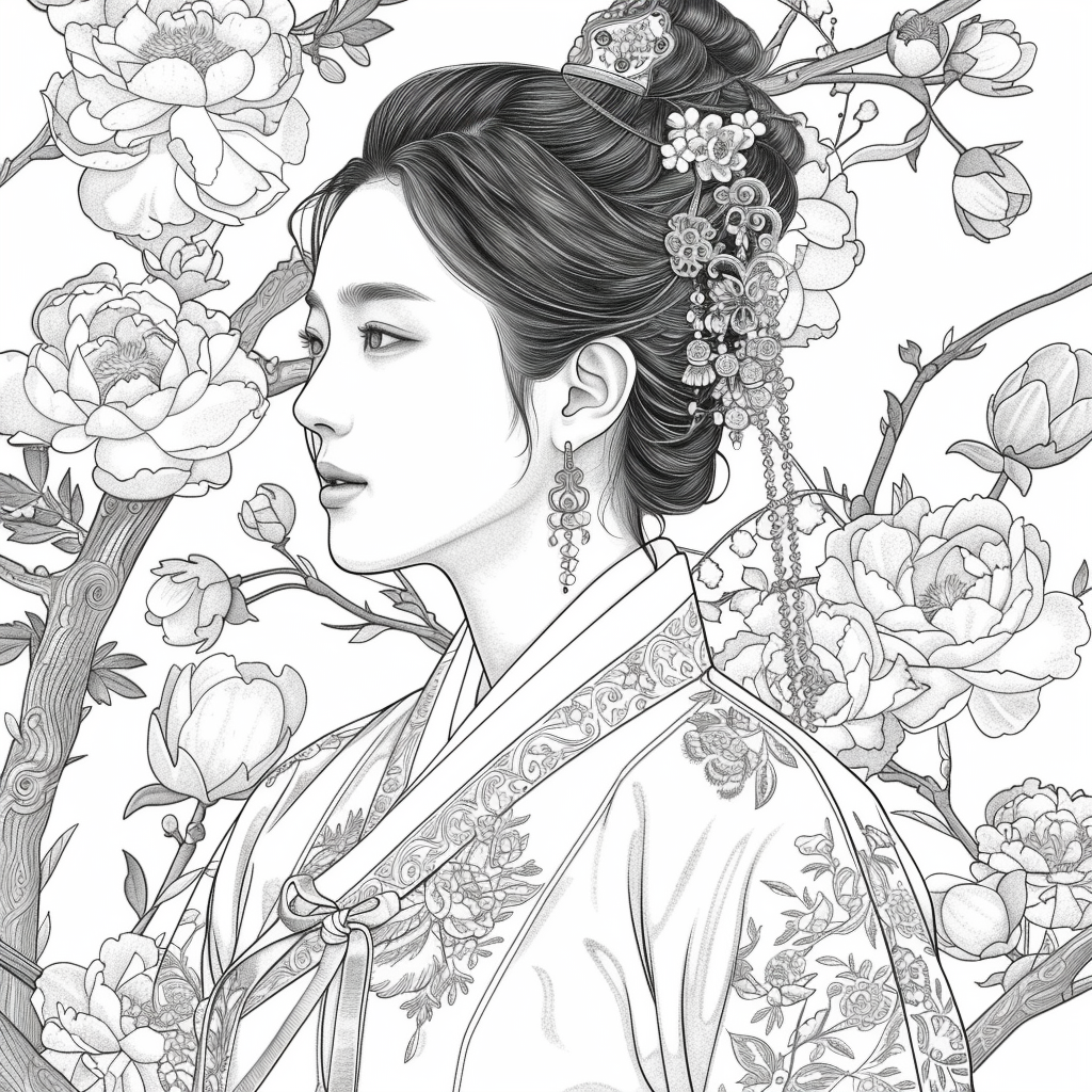 Golden Grace: Portrait of a Korean Lady