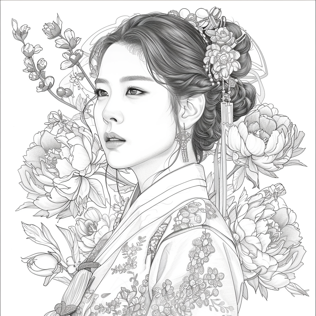 Golden Grace: Portrait of a Korean Lady