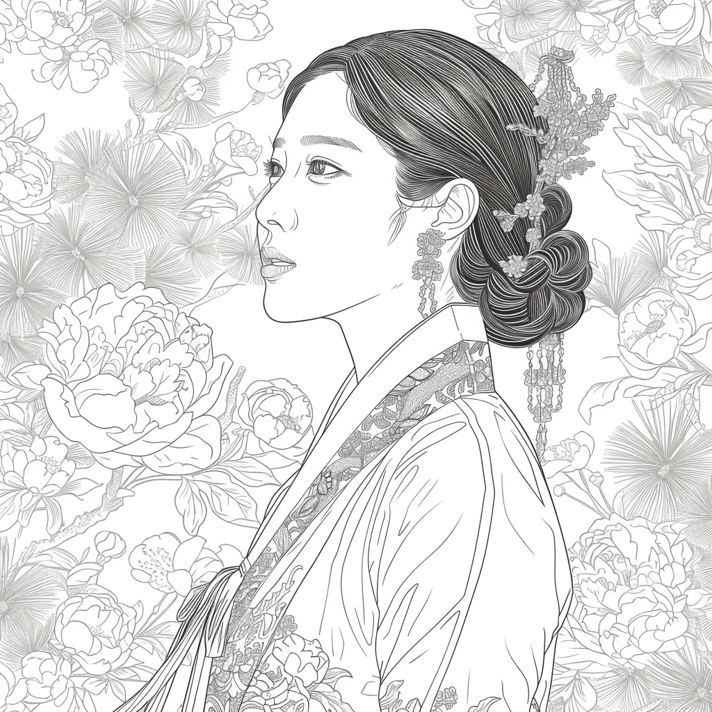 Golden Grace: Portrait of a Korean Lady