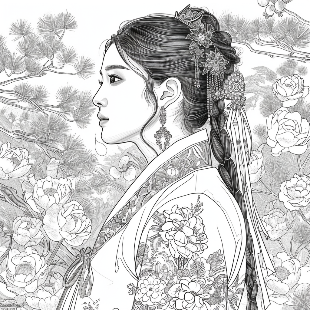 Golden Grace: Portrait of a Korean Lady
