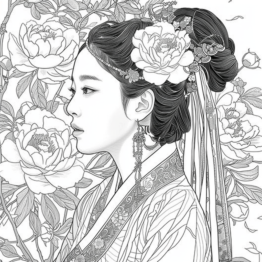Golden Grace: Portrait of a Korean Lady