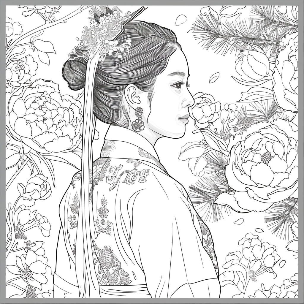 Golden Grace: Portrait of a Korean Lady
