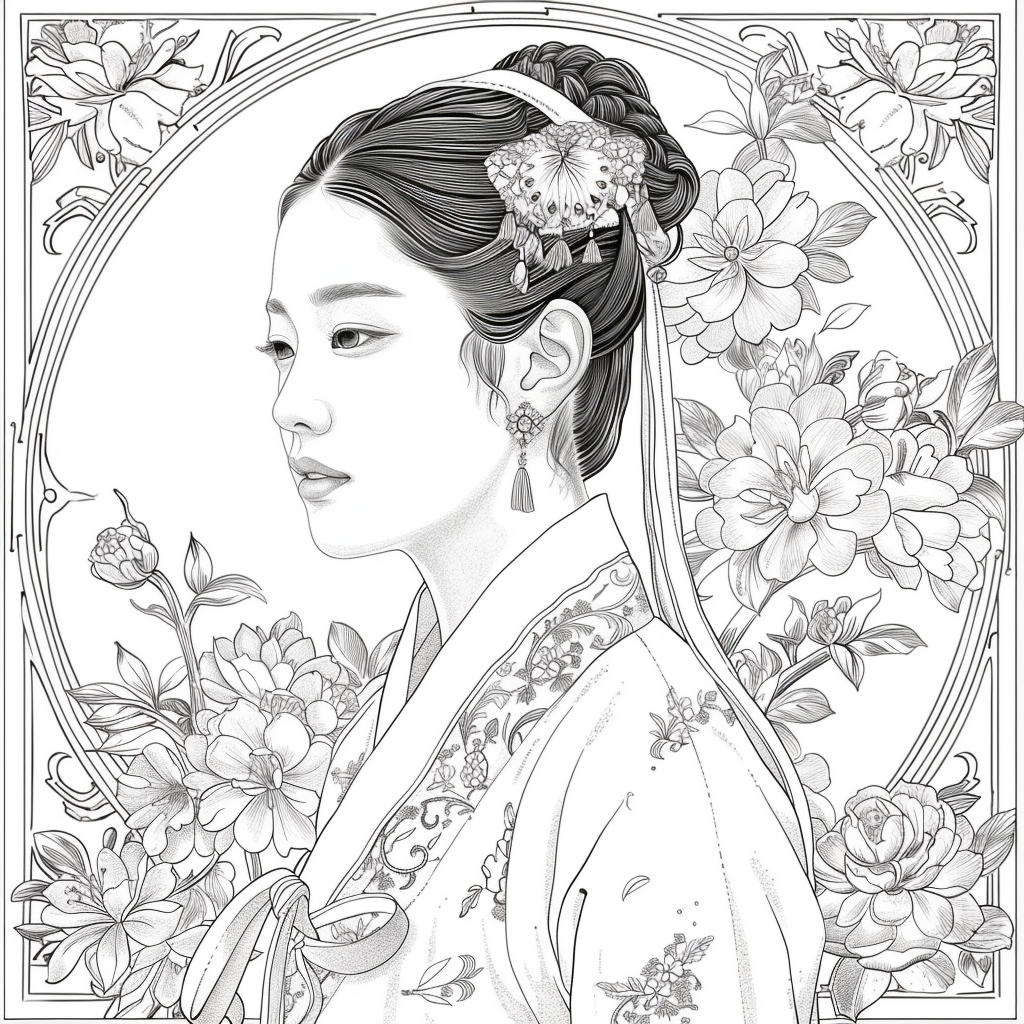 Golden Grace: Portrait of a Korean Lady