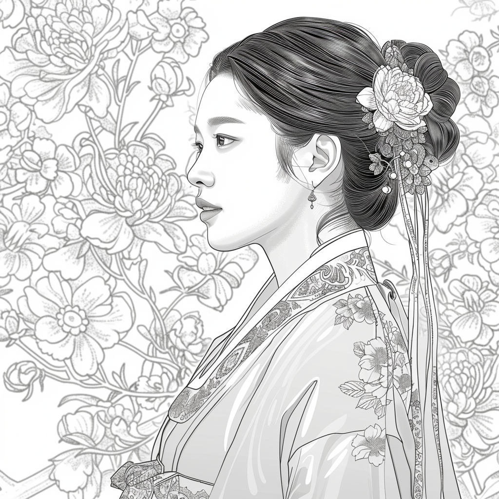Golden Grace: Portrait of a Korean Lady